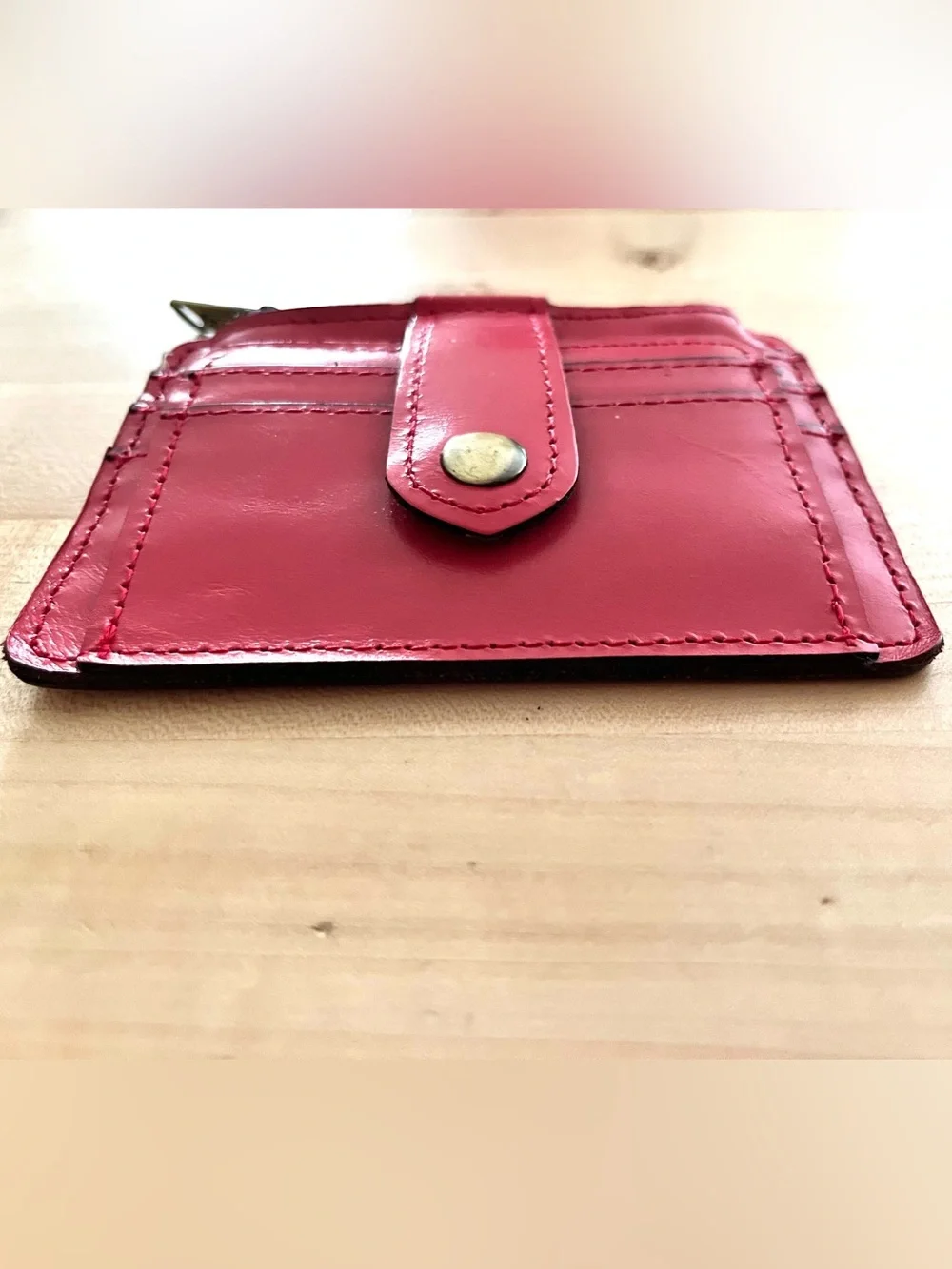 Patricia Nash Cassis ID Case Card Wallet in the Berry Red colorway